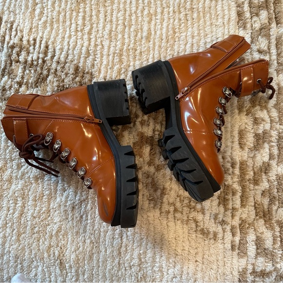 Brown & black Jeffrey Campbell for free people Czech lace up boot - Picture 5 of 7